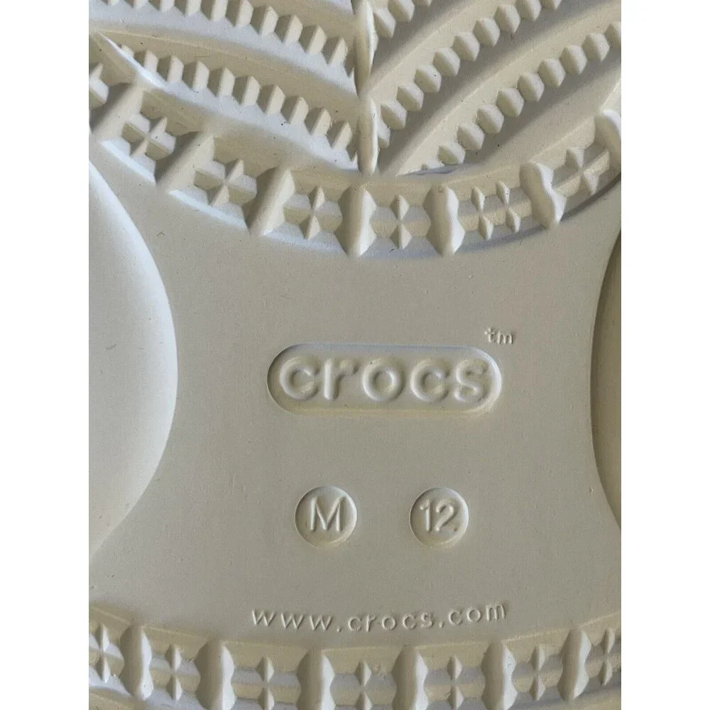 Crocs Sandals‎ Men's Size 12 Solarized Blue Purple Multicolor White Slip On NWT